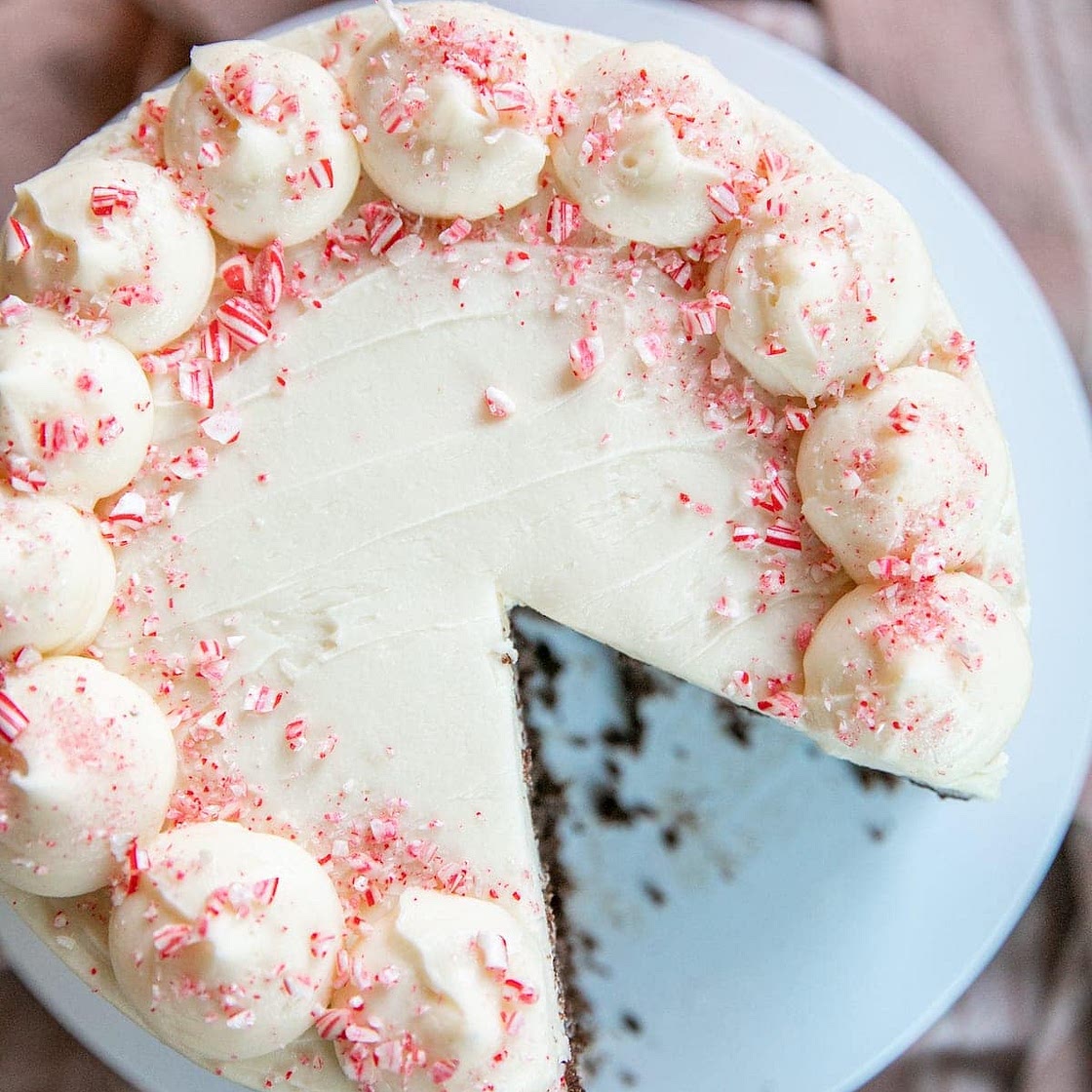 Chocolate Candy Cane Cake