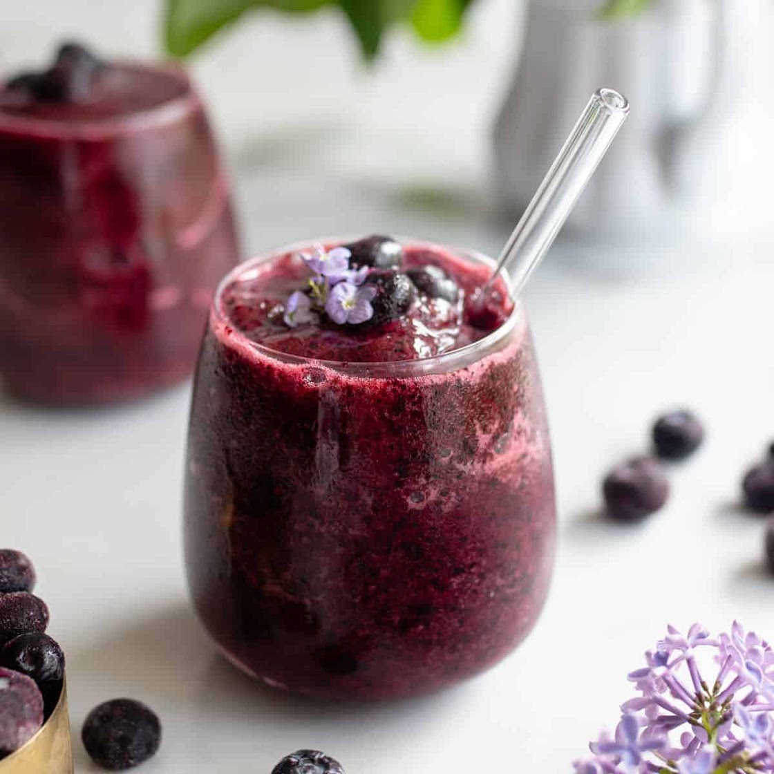 Blueberry Ginger Kombucha Slushie