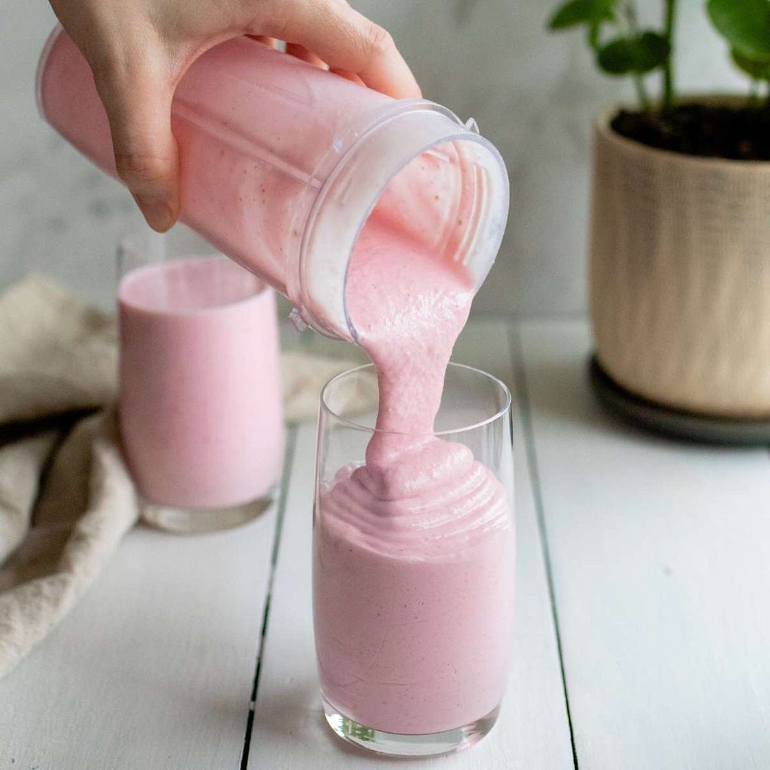 Cottage Cheese Strawberry Smoothie