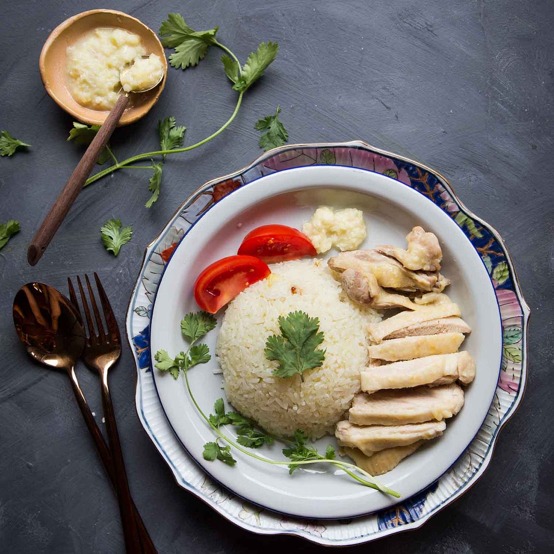 Easy Pressure Cooker Hainanese Chicken Rice