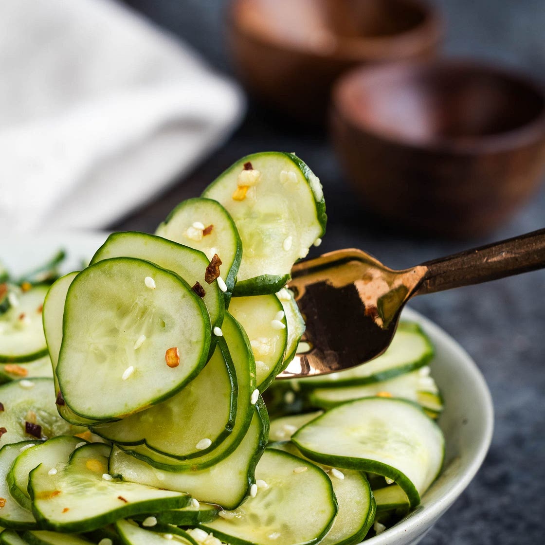 Asian Inspired Cucumber Salad