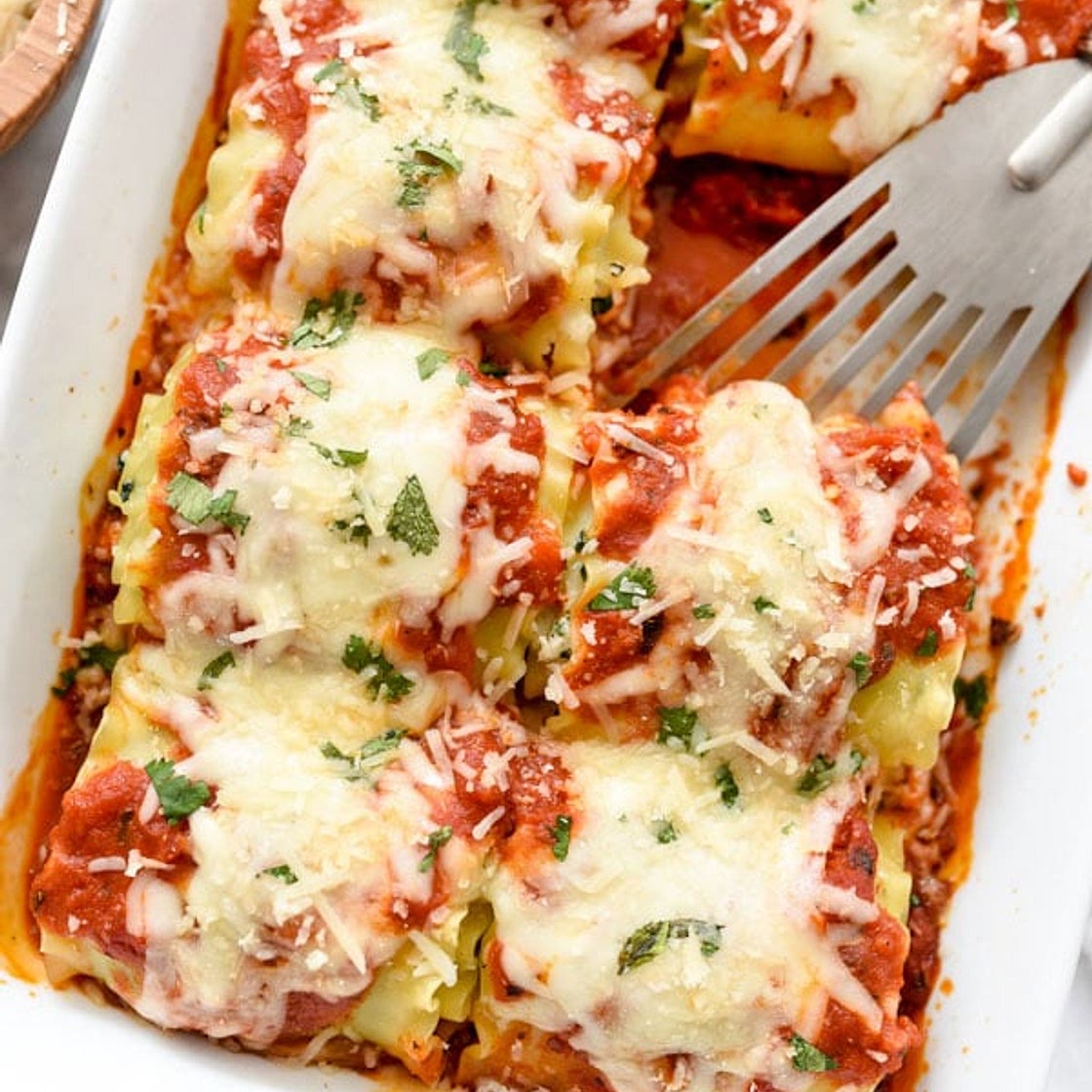 Spinach Lasagna Roll-Ups