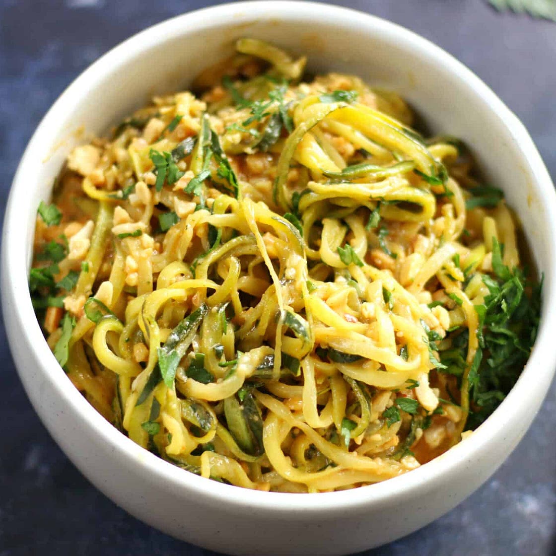 Zucchini Noodles with Peanut Sauce