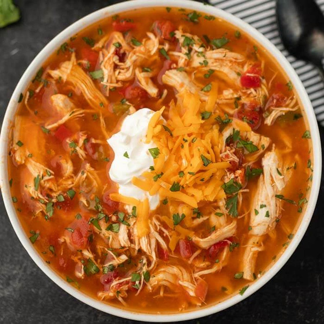 Keto Chicken Fajita Soup in the Instant Pot
