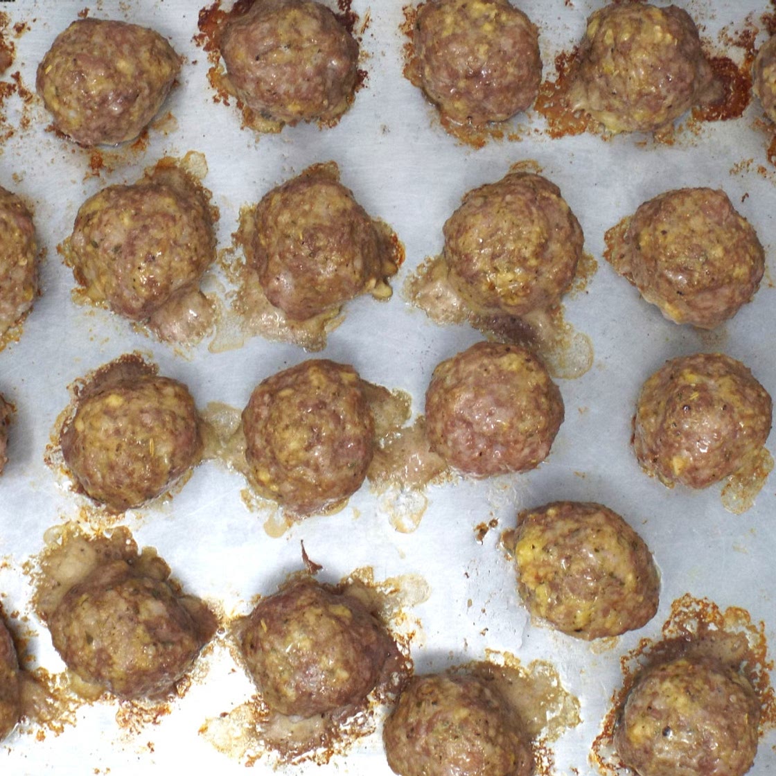 Baked Pork and Beef Italian Meatballs