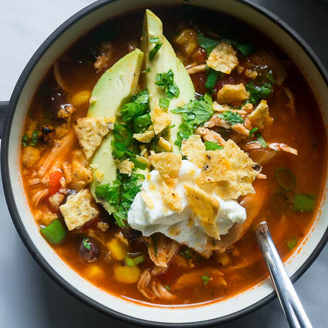 Pressure Cooker Chicken Tortilla Soup