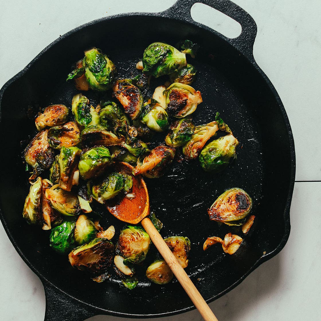 Miso-Glazed Roasted Brussels Sprouts