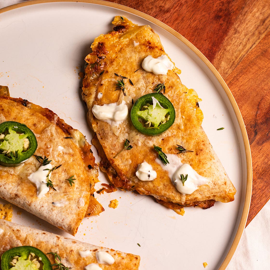 French Onion White Bean Tacos