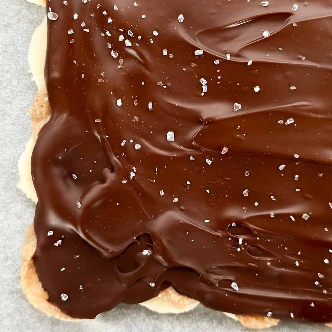 Chocolate Banana Bark with Granola Butter