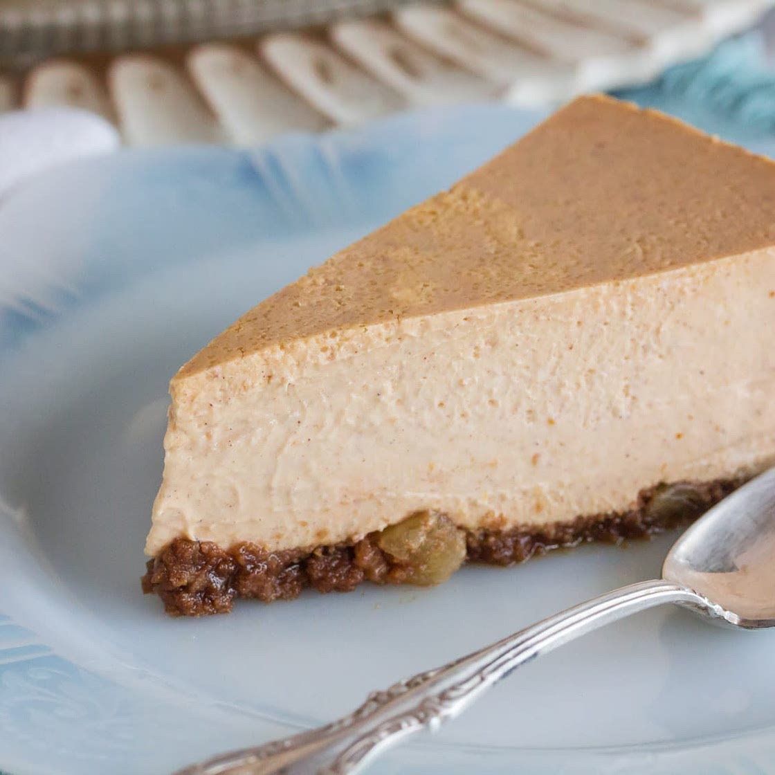 Pumpkin Cheesecake with Gingersnap Crust