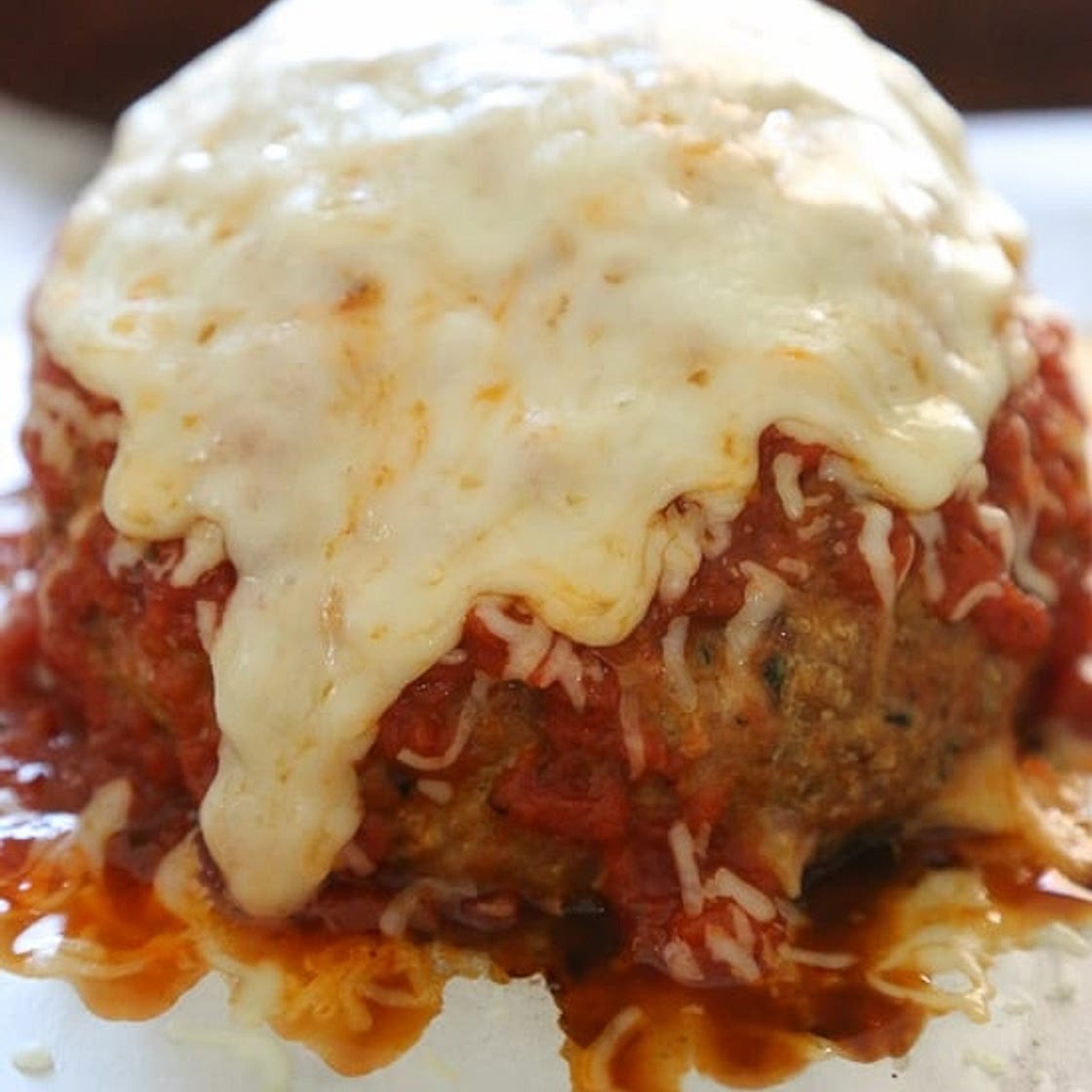 Giant Turkey Meatball Parmesan