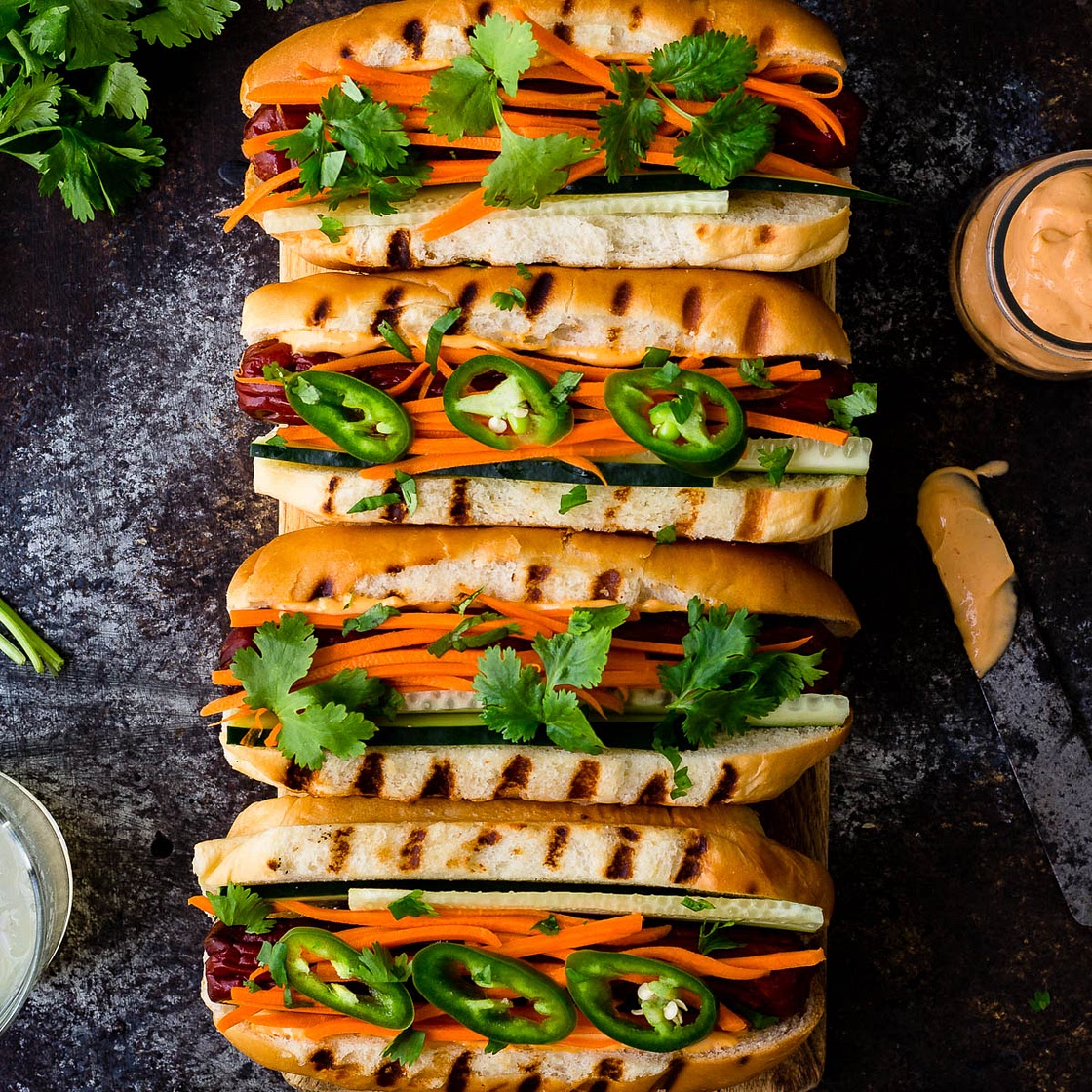 Banh Mi Hot Dogs