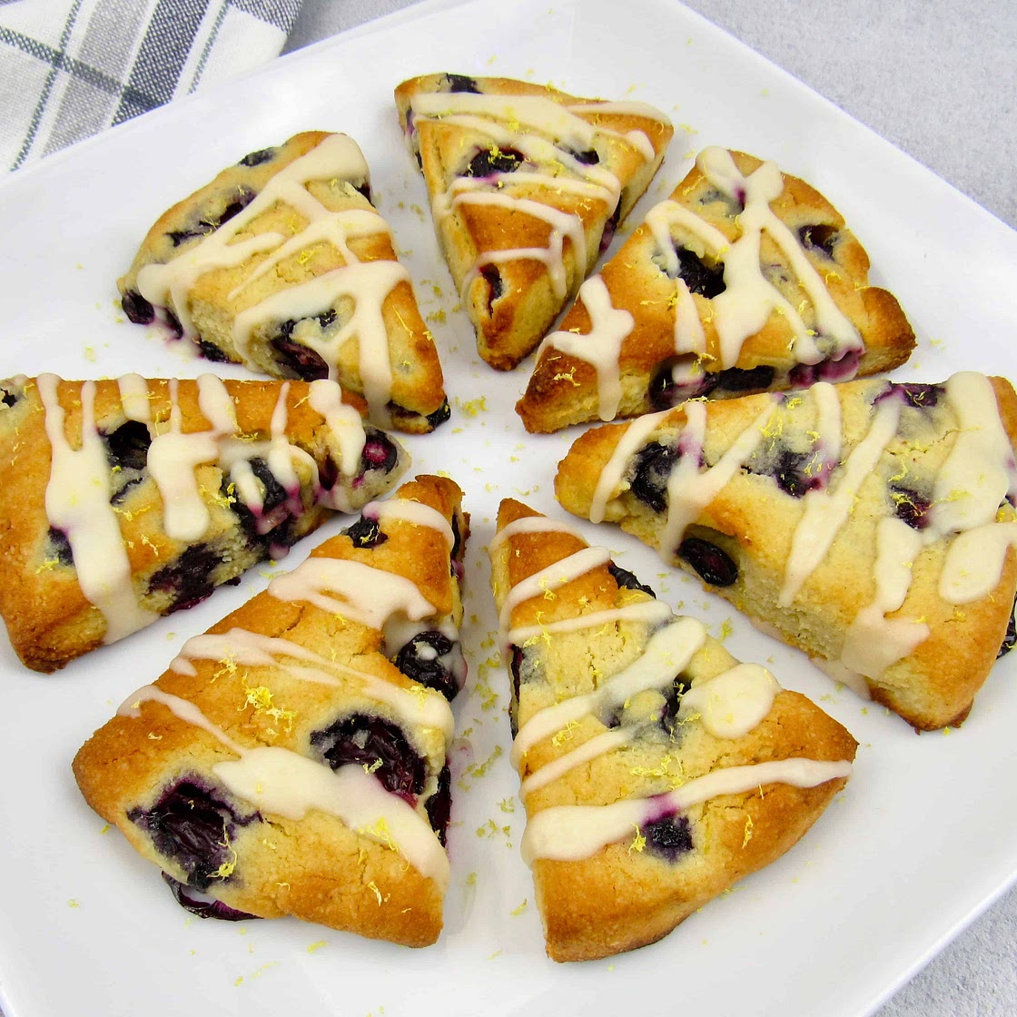 Keto Blueberry Lemon Scones (Gluten-Free)