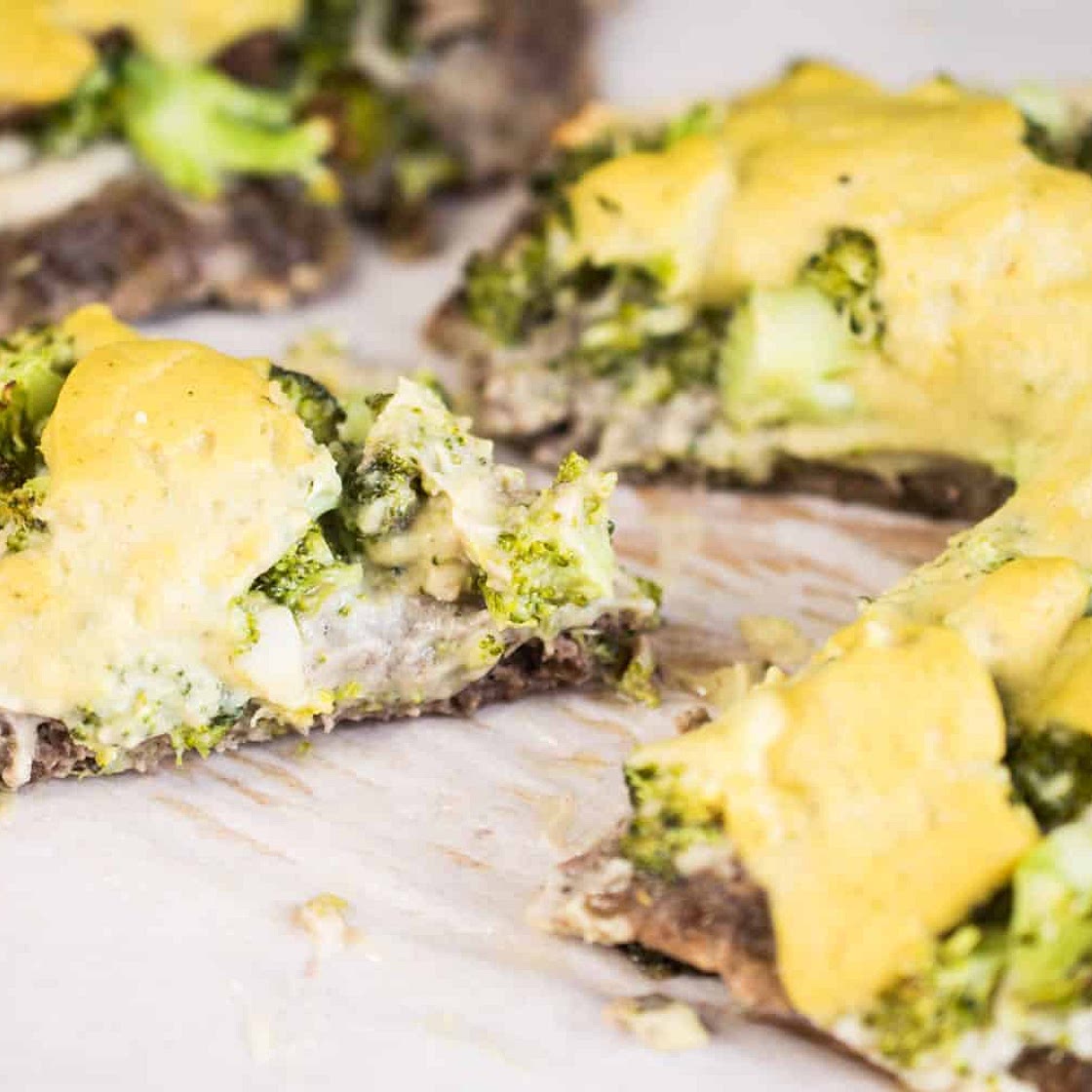 Cheesy Broccoli Meatza