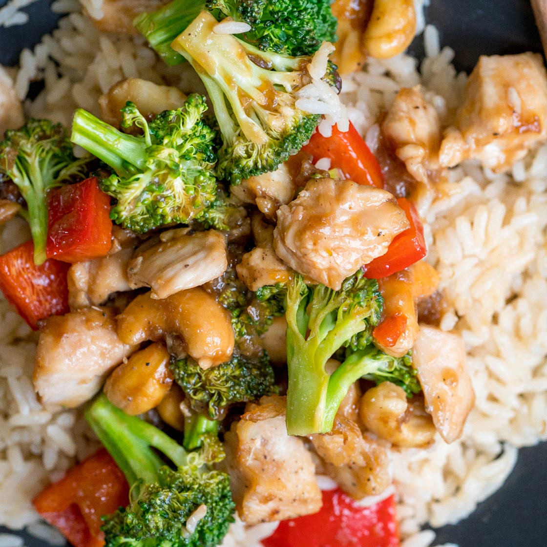 Sheet Pan Cashew Chicken