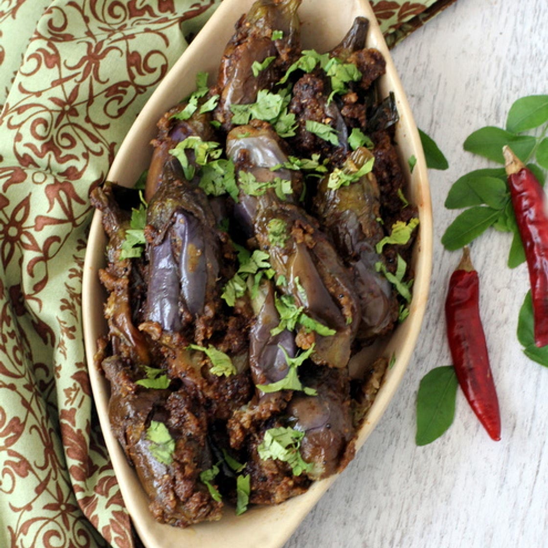 Vankaya Kobbari Karam - Stuffed Brinjal