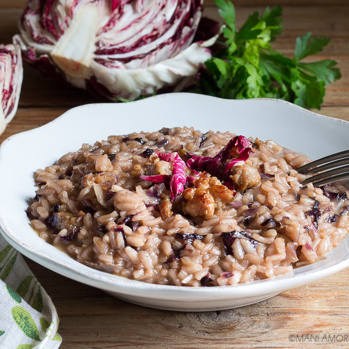 RISOTTO AL RADICCHIO CON SALSICCIA