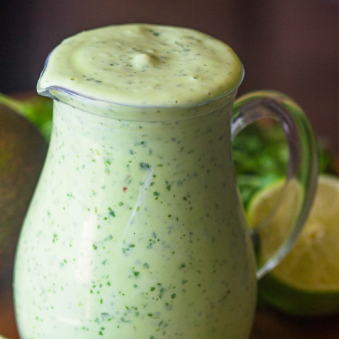 Healthy Creamy Avocado Cilantro Lime Dressing