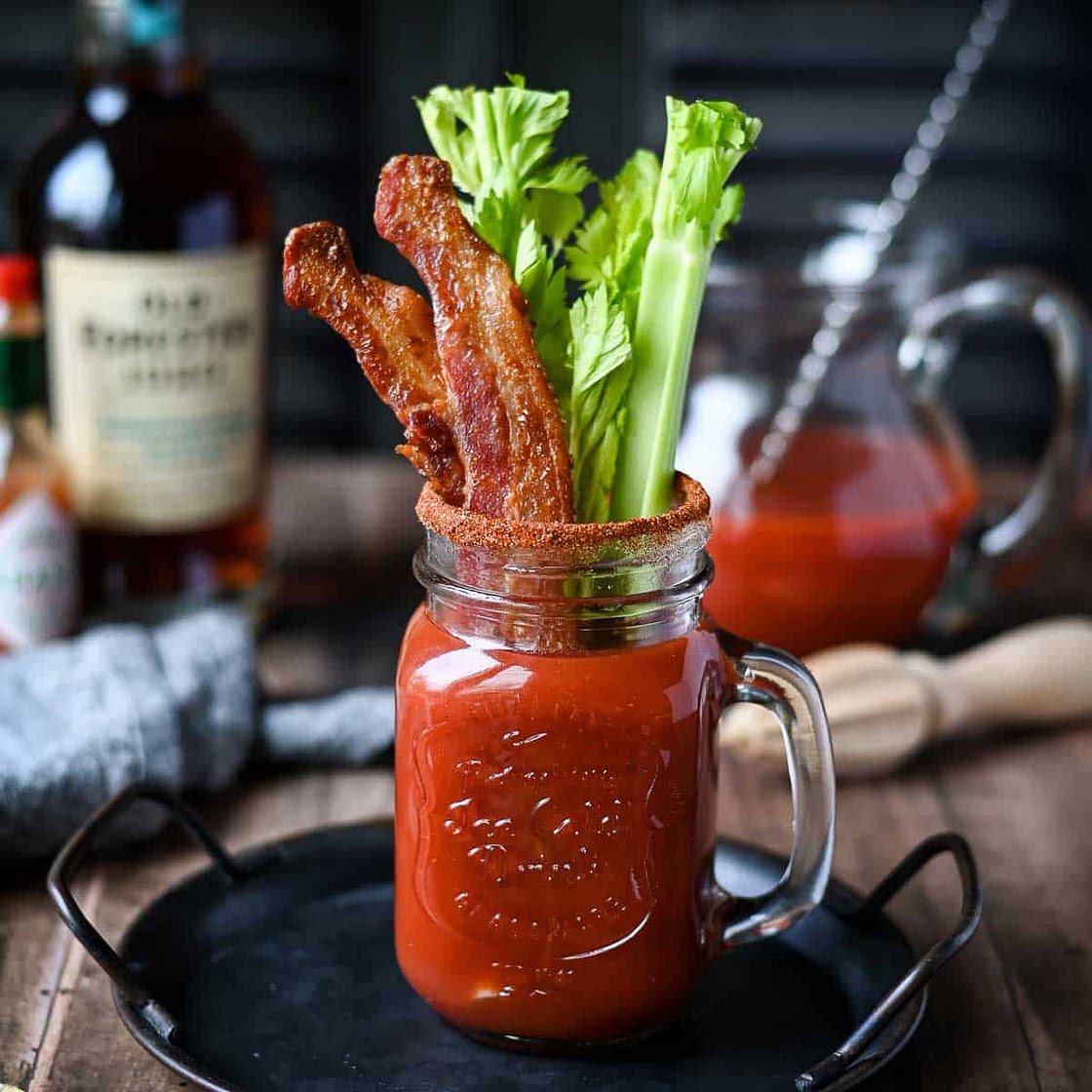 Bourbon Bloody Mary with Bacon