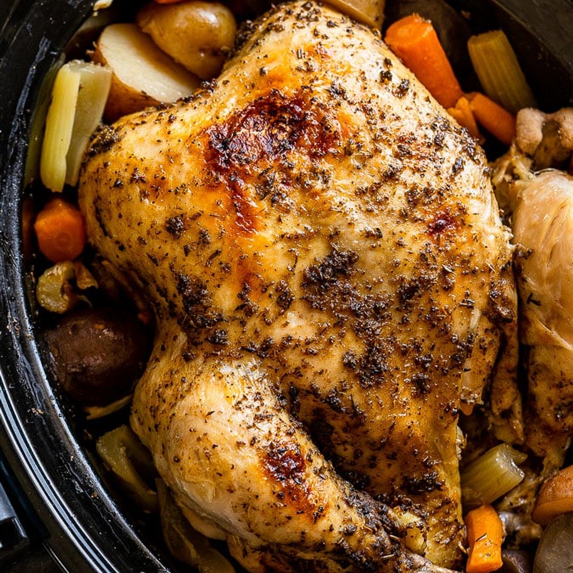 Slow Cooker Whole Chicken Recipe