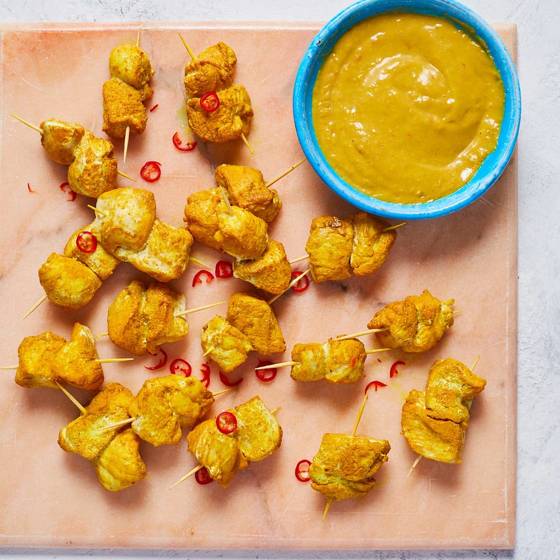 Chicken Satay Skewers | Slimming & Weight Watchers Friendly