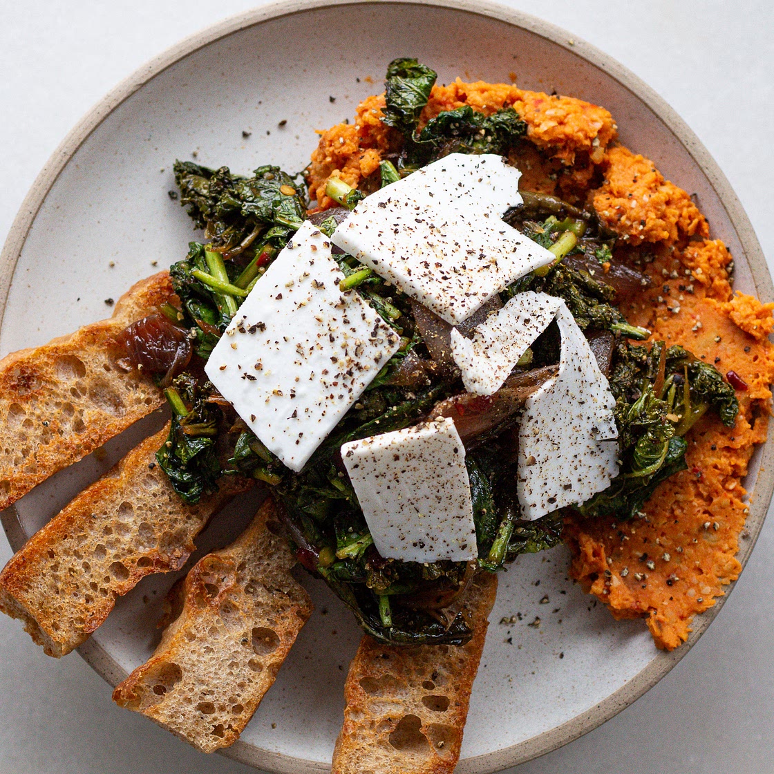 Sautéed Kale Salad with Ricotta Salata