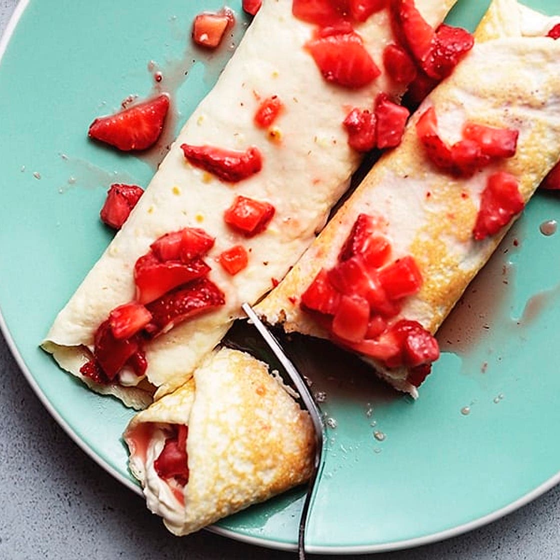 Strawberry Cream Cheese Crepe Filling