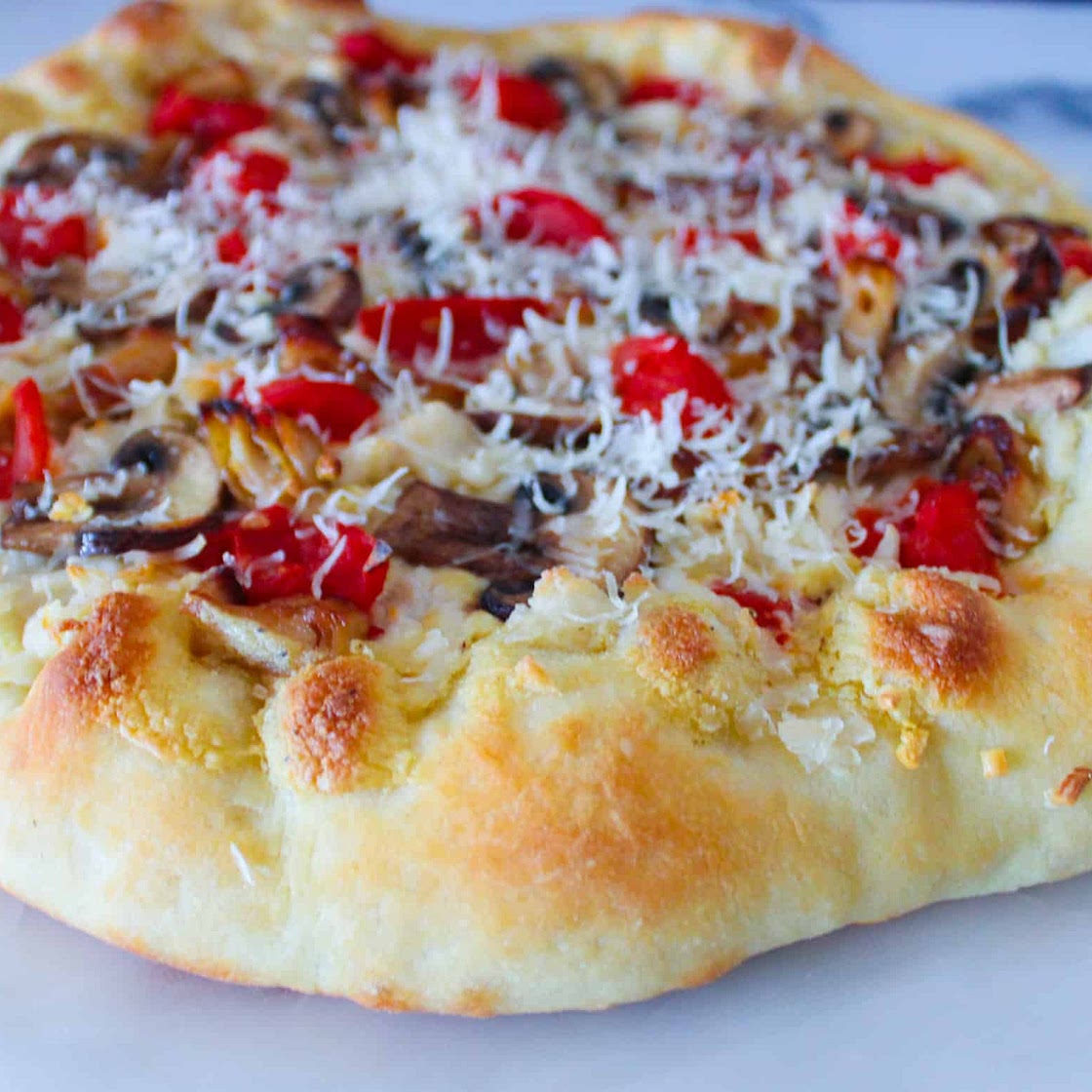 Vegan Chicken Alfredo Pizza