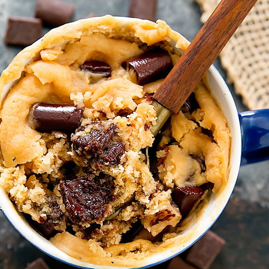 Peanut Butter Chocolate Chip Mug Cake