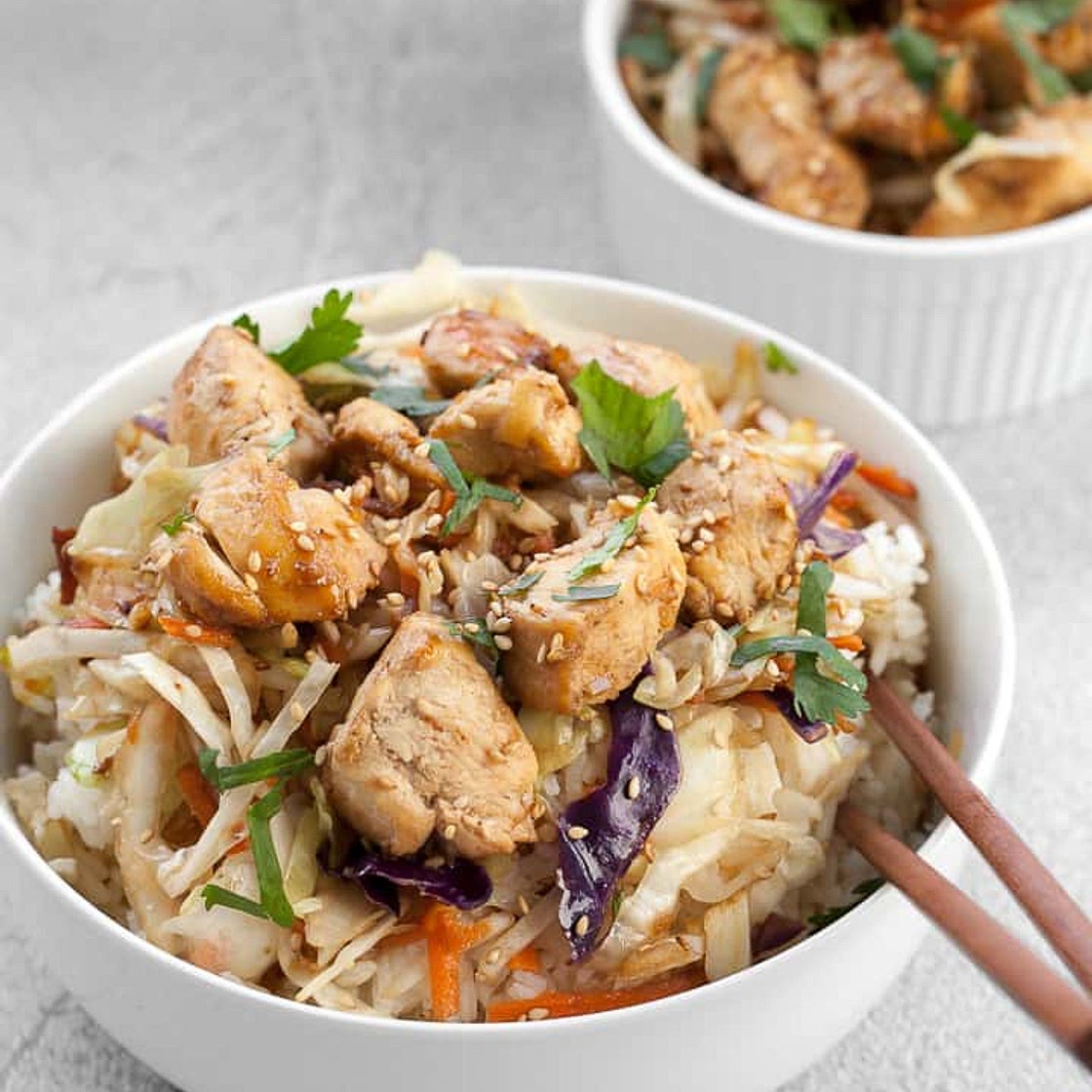 Egg Roll In A Bowl With Chicken