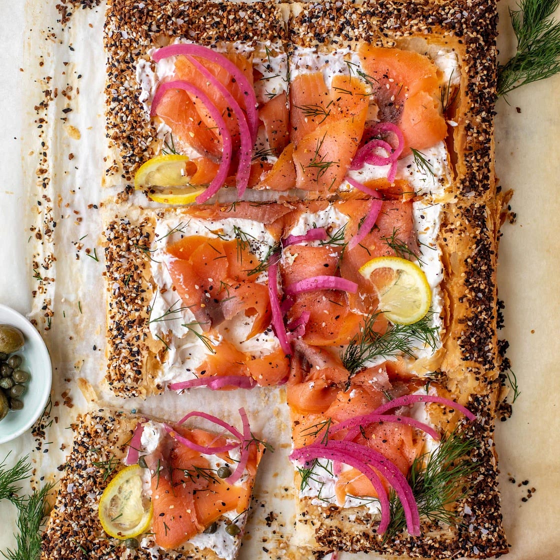 Everything Smoked Salmon Tart