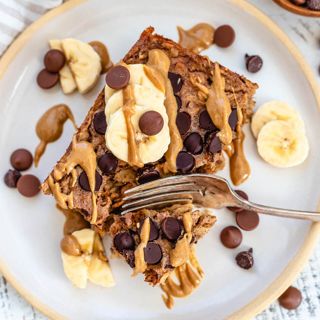 Chocolate Chip Banana Baked Oatmeal