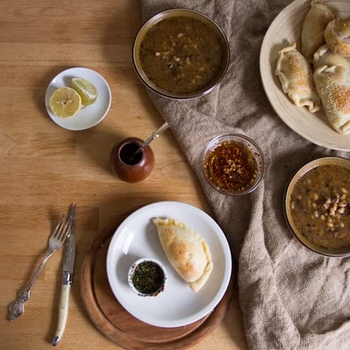 Authentic Argentinian vegetarian empanadas, three ways (V/Vegan)
