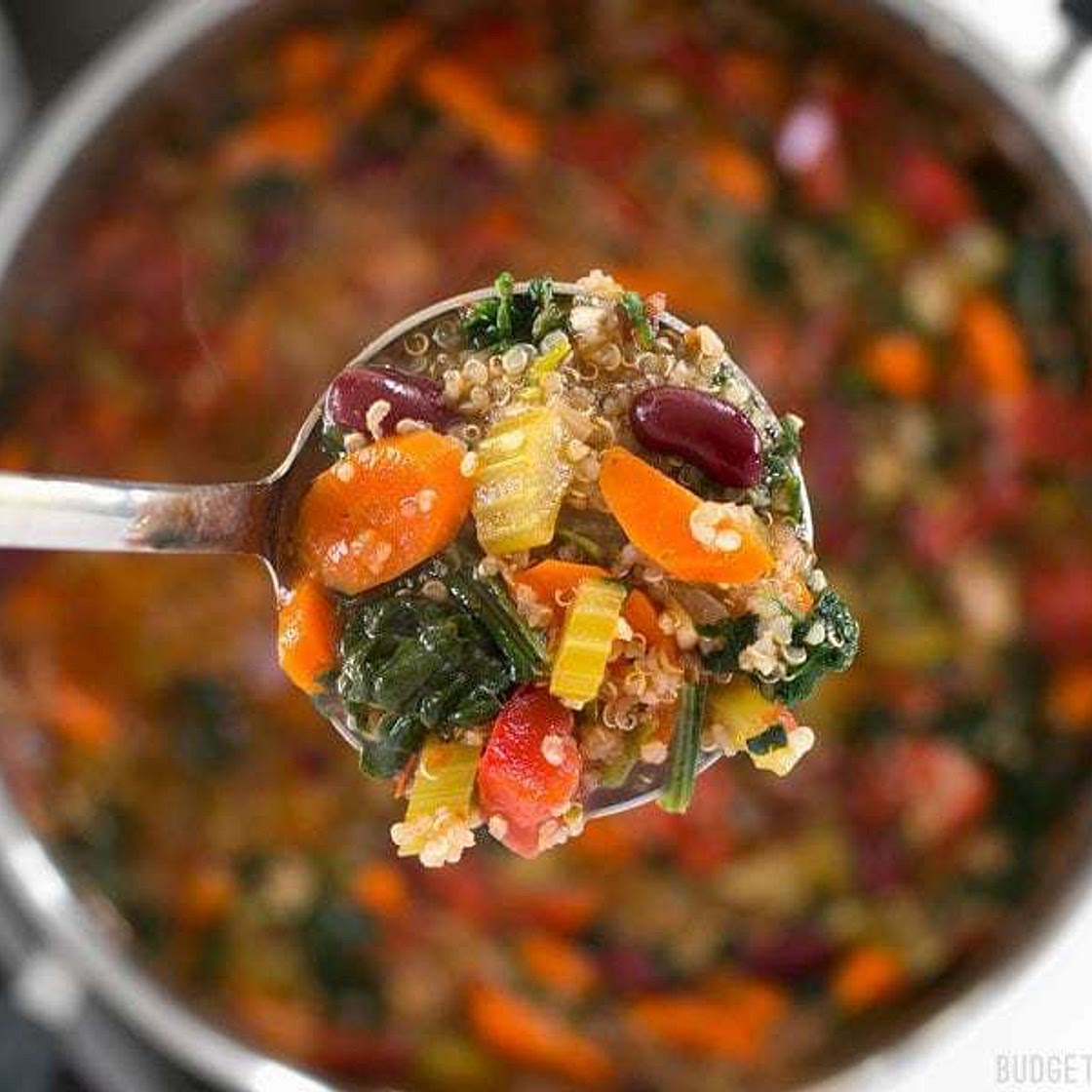 Garden Vegetable Quinoa Soup