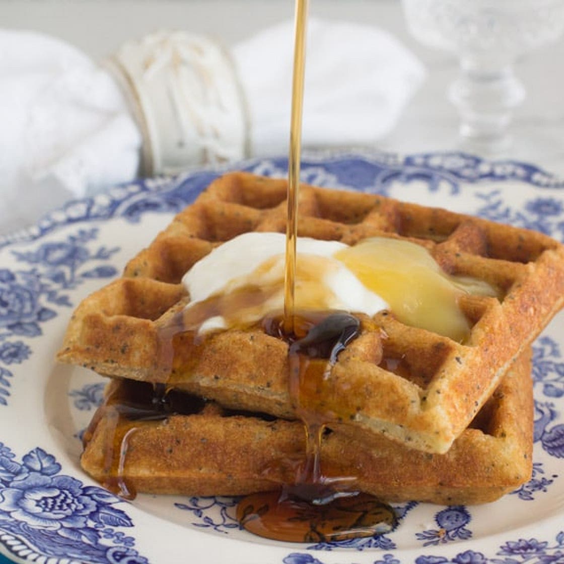 Lemon Poppy Seed Waffles