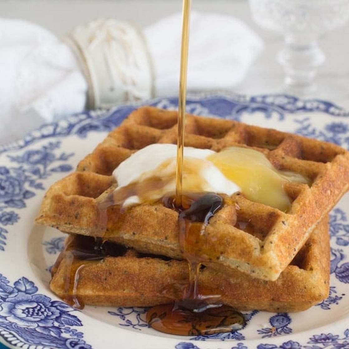 Lemon Poppy Seed Waffles