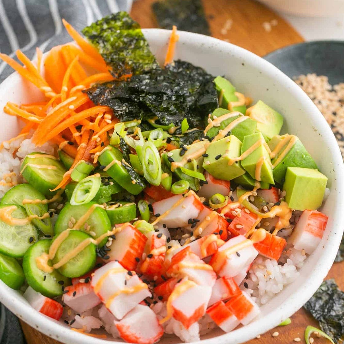 California Roll Sushi Bowls