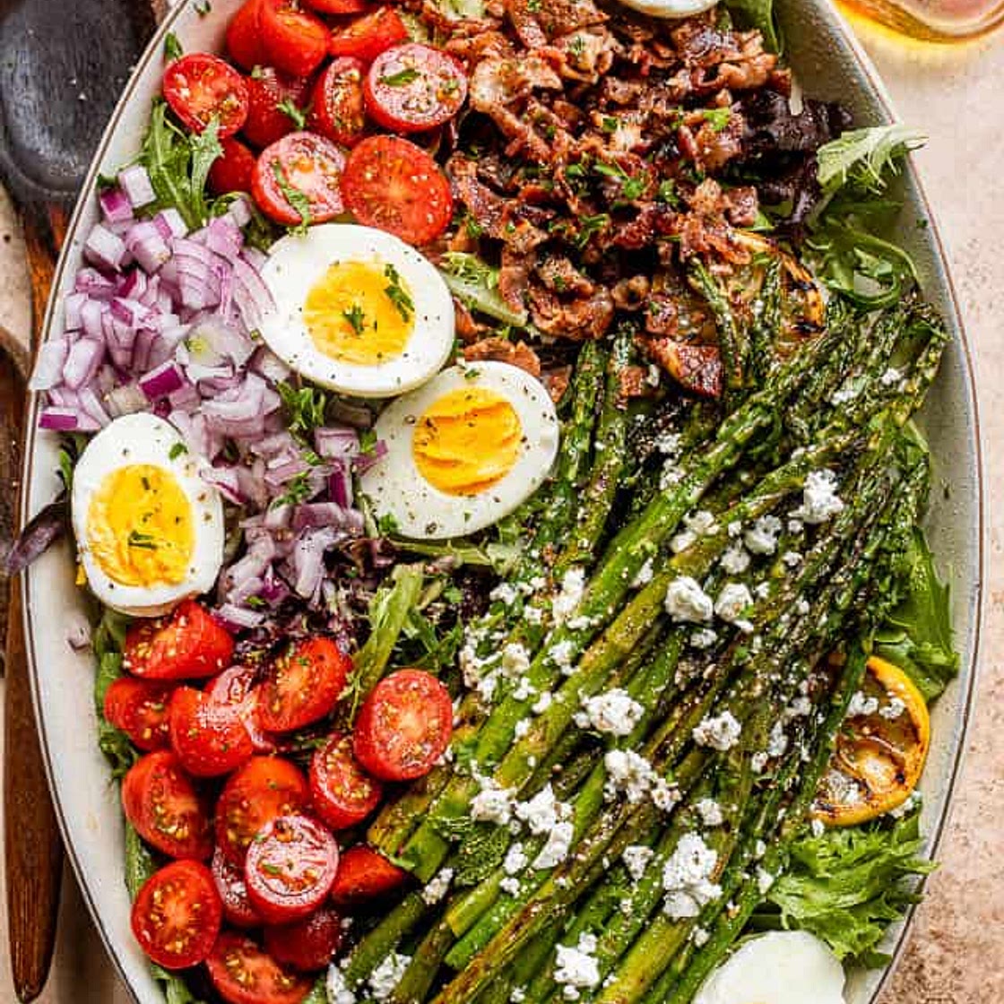 Bacon and Eggs and Asparagus Salad