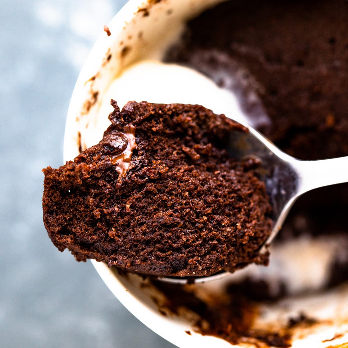 60 Second Keto Chocolate Mug Cake (Super Moist & Fluffy!)