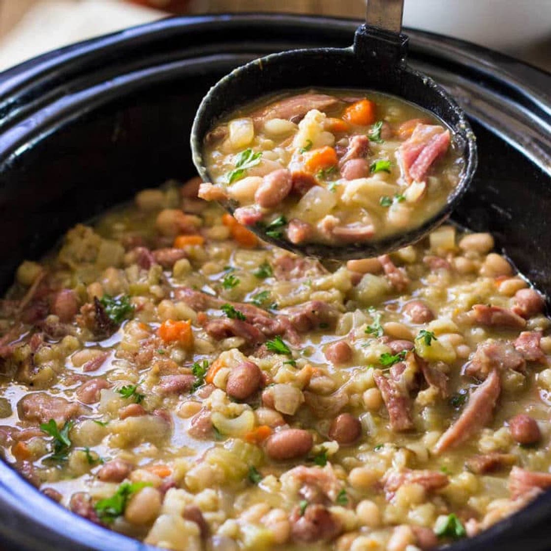 Crockpot Ham and Bean Soup