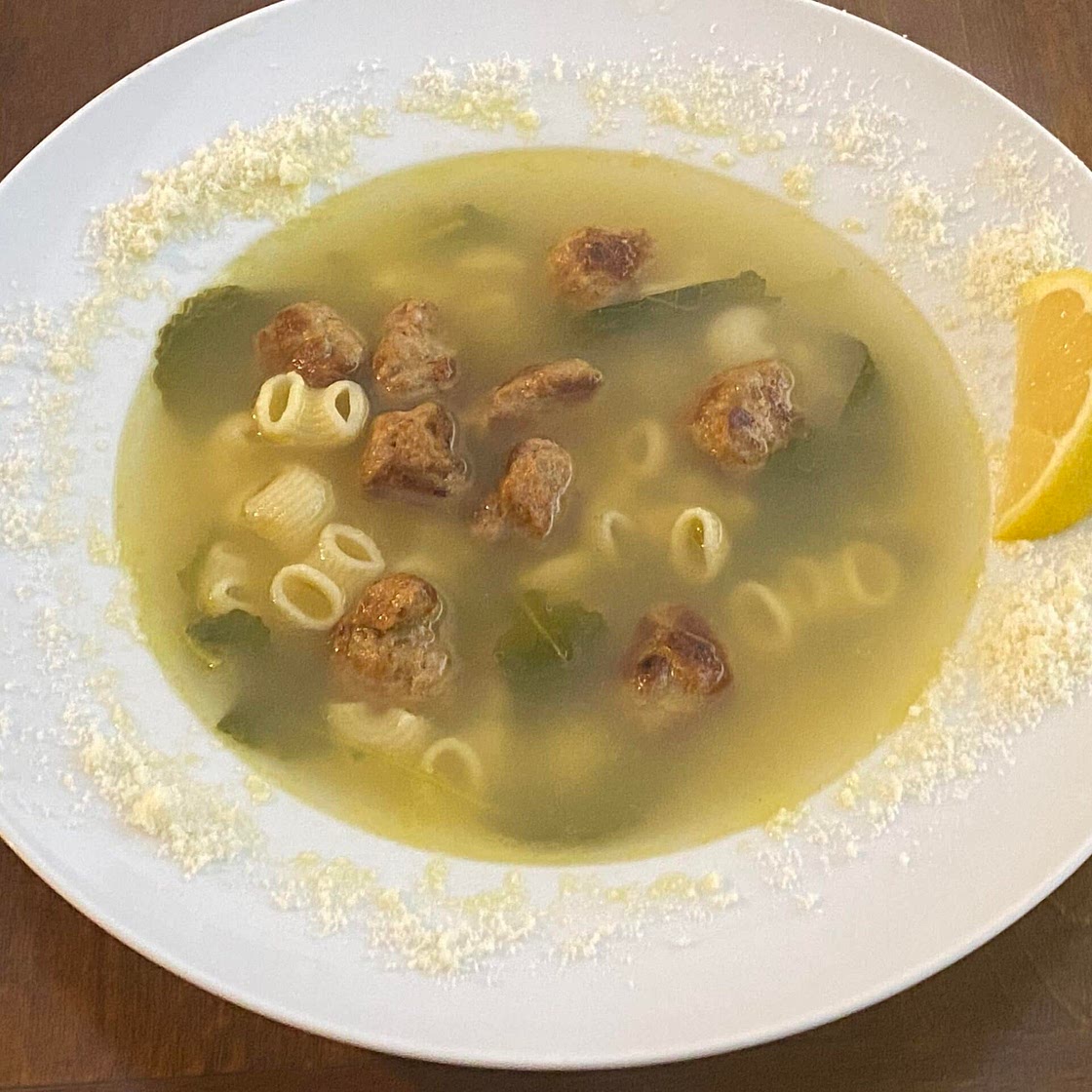 Italian Wedding Soup with Italian Sausage