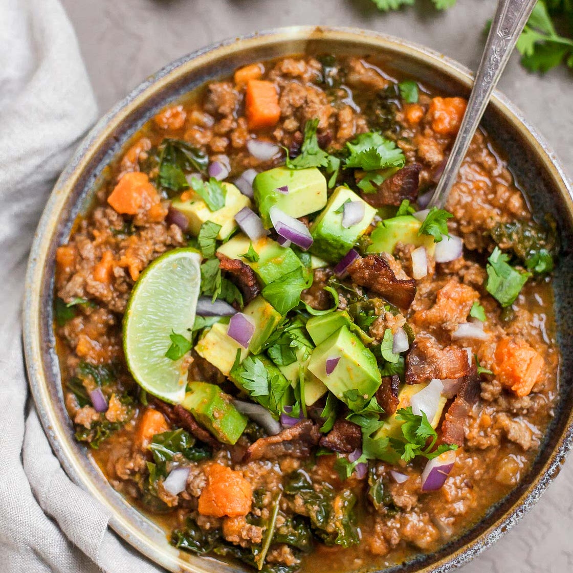 Instant Pot Bacon and Sweet Potato Chili