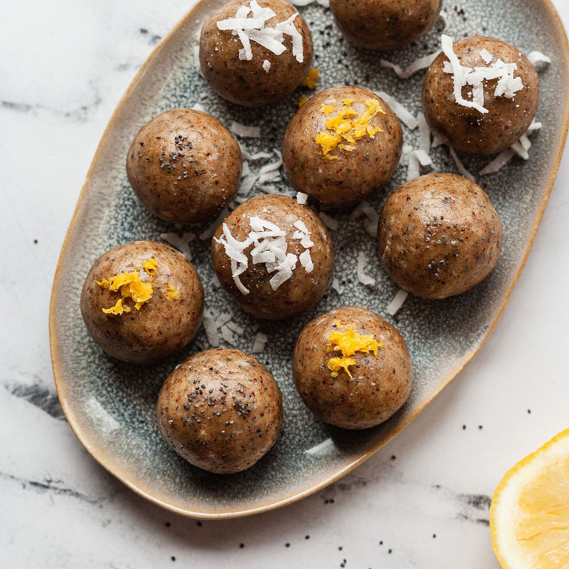 Lemon Poppy Seed Protein Balls