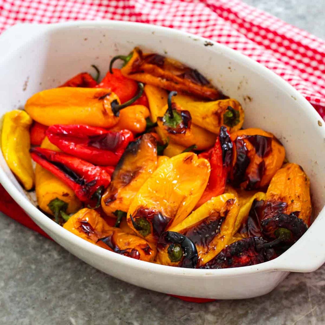 Roasted Mini Sweet Peppers