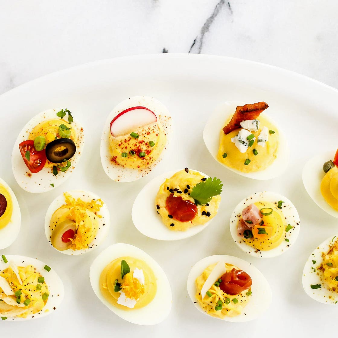 12 Ways to Garnish Deviled Eggs