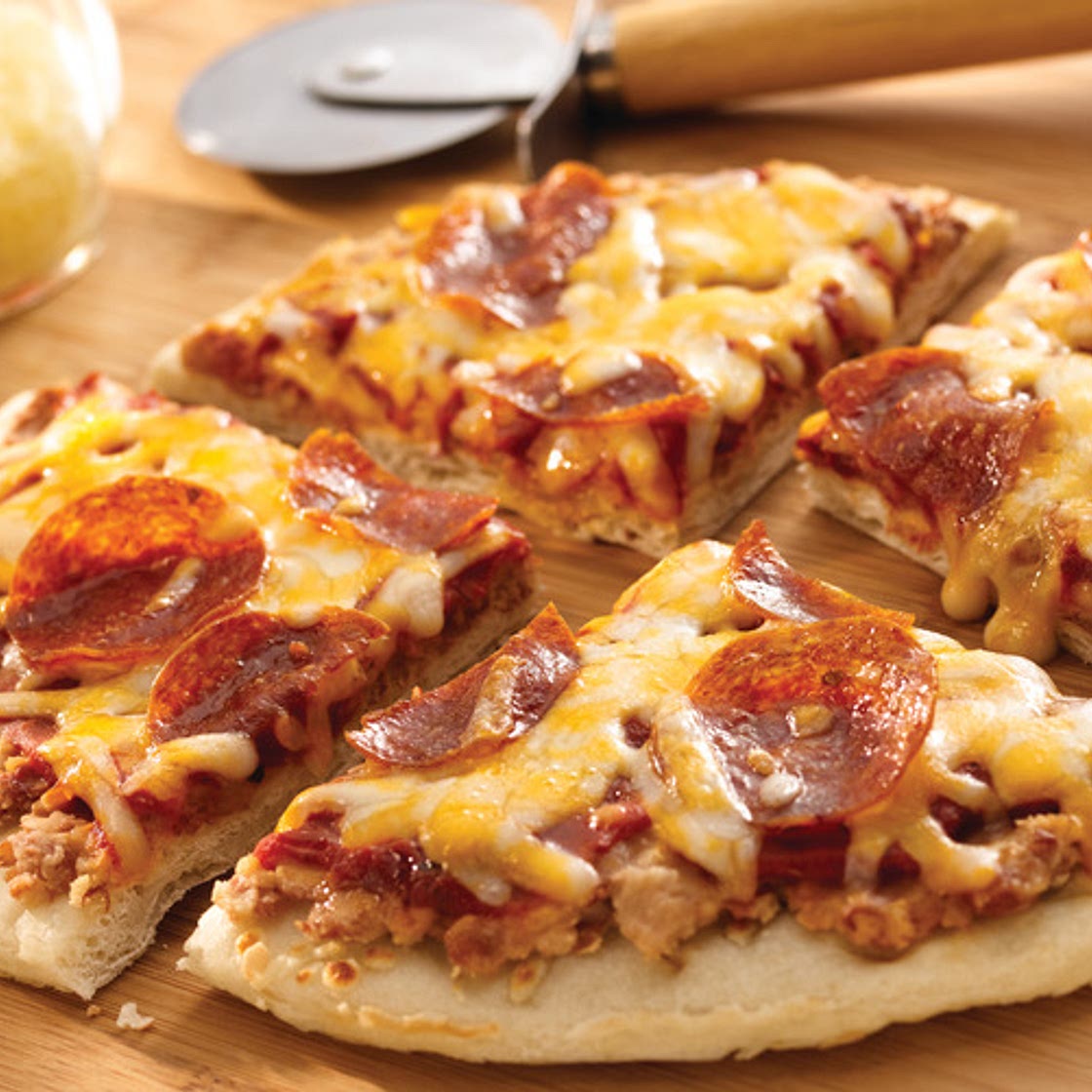 Pinto Bean Pepperoni Pizza