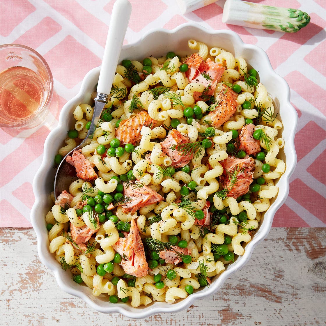 Spring Pasta with Salmon, Peas, and Dill