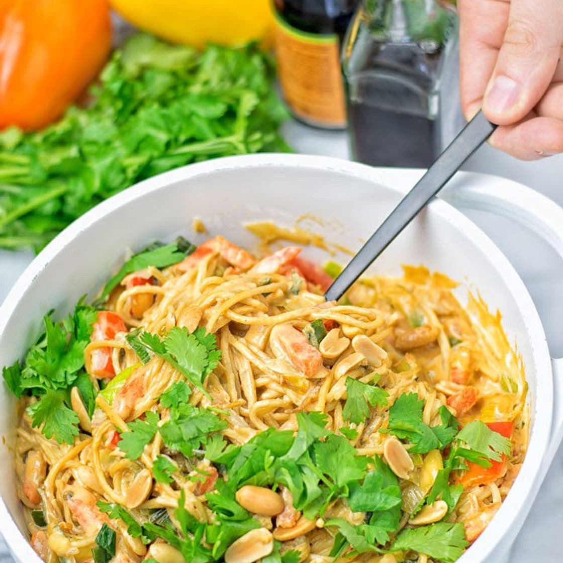 One Pot Pad Thai Noodles