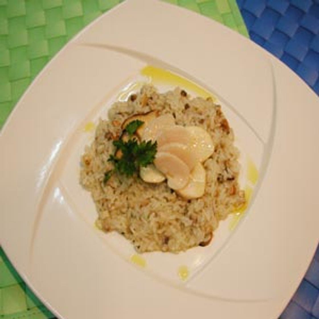 관자와버섯을곁들인리조또