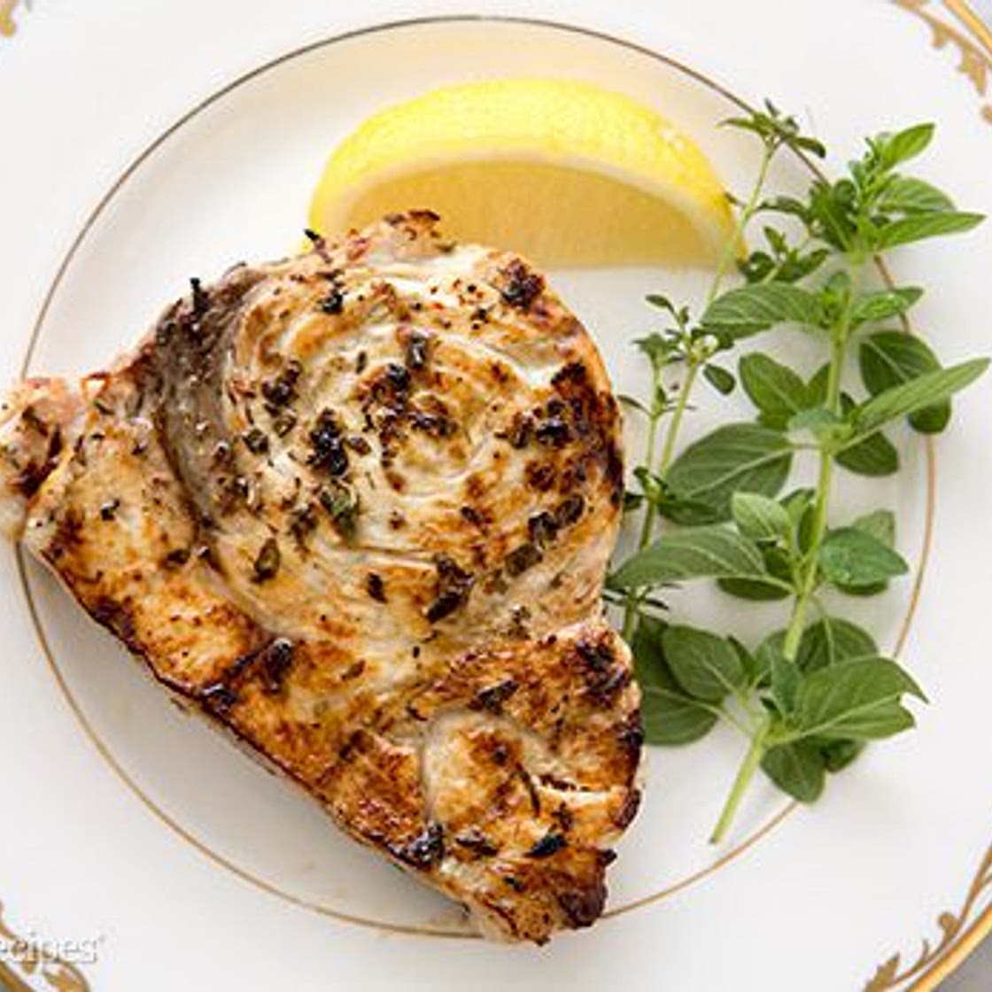 Grilled Swordfish Steaks with Lemon Oregano Marinade